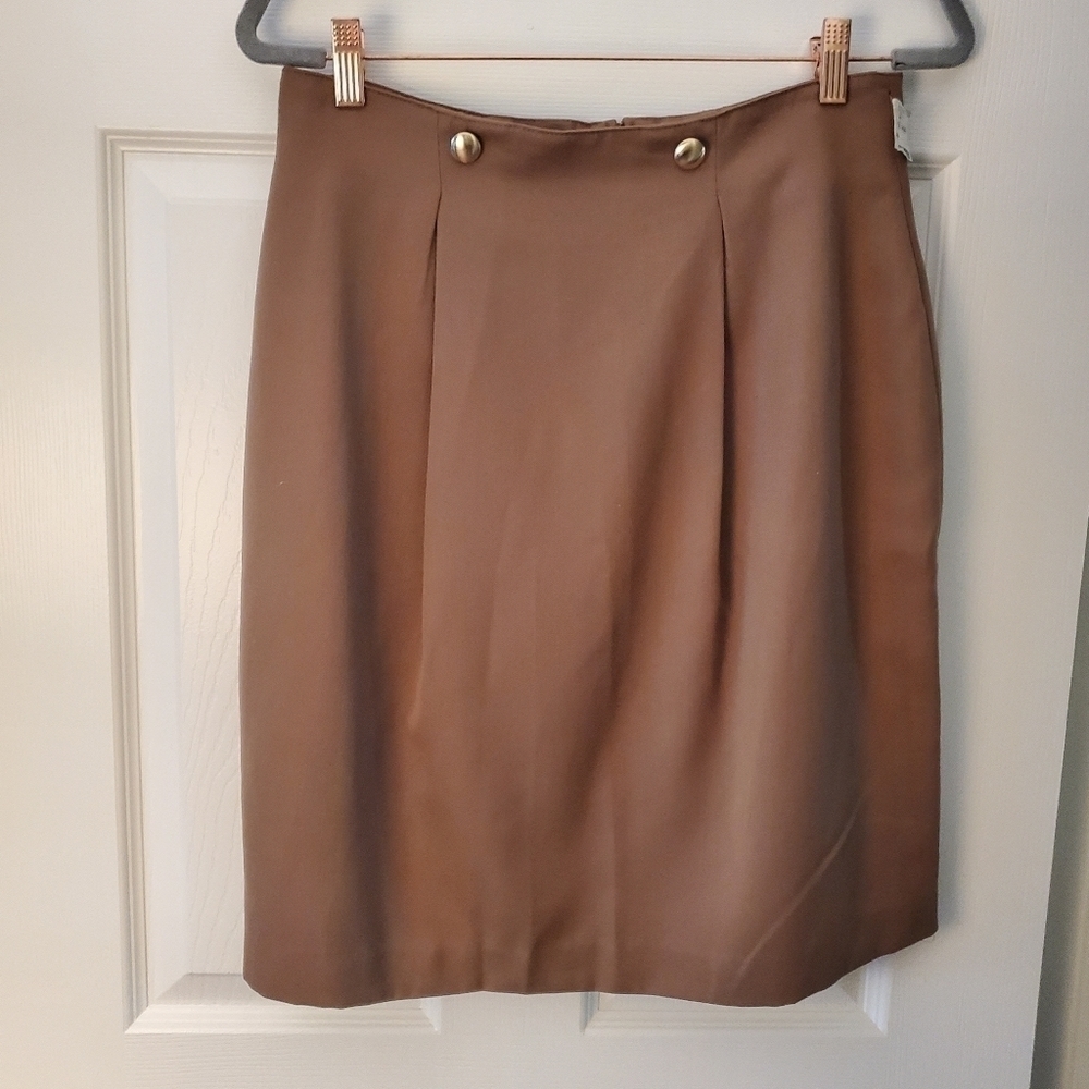 Petite Sophisticate Tan Skirt Size 14